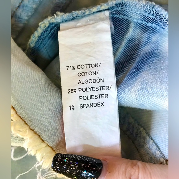 Very Distressed Raw Hem Crop Jean Vest - Picture 5 of 5